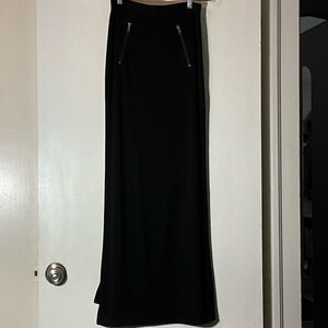 Forever 21 Black Maxi Skirt with Zipper Accents
